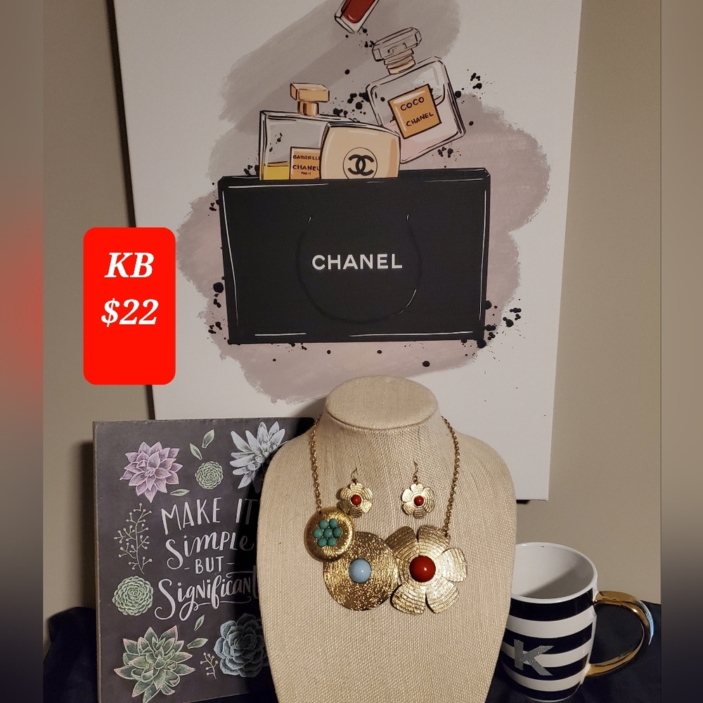 Beautiful floral fashion necklace set